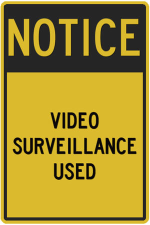 Sign - Notice | Video surveillance used
