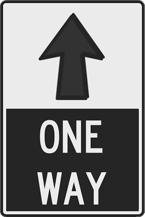 Sign - One way
