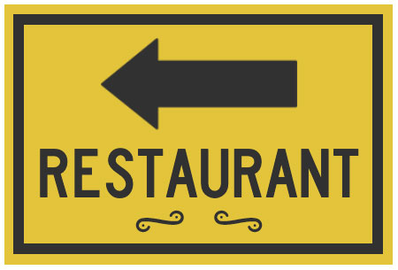 wayfinding sign - Restaurant